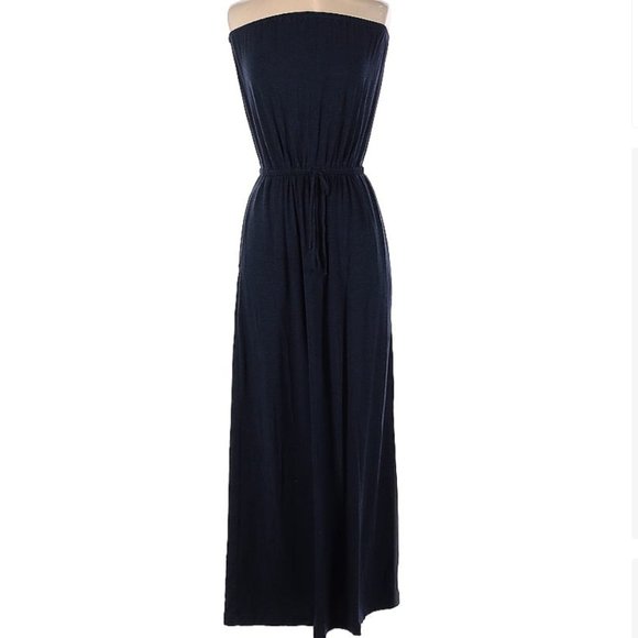 J. Crew Dresses & Skirts - J CREW charcoal gray strapless maxi dress modal vacation XS extra small